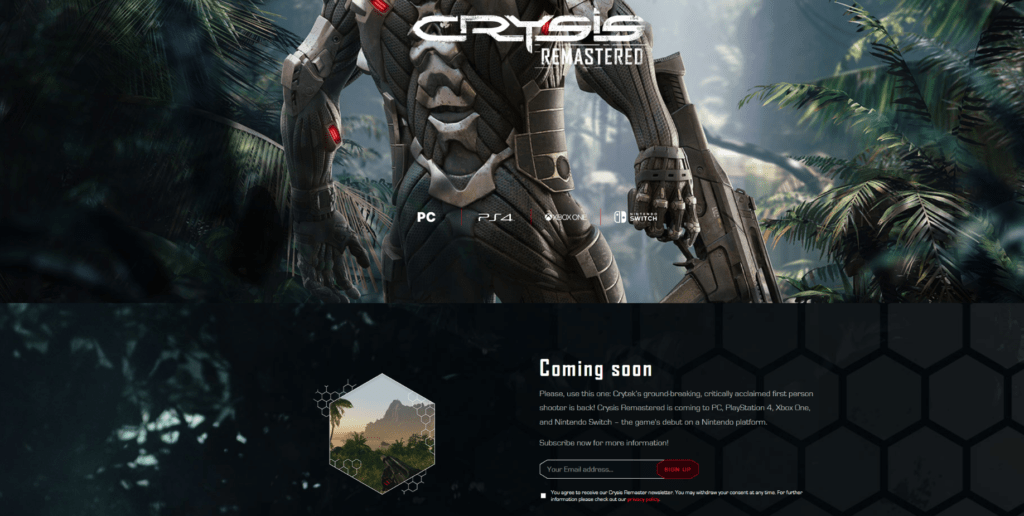Утечка: трейлер ремастера Crysis и платформы