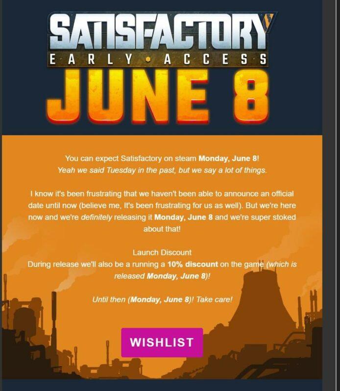 Satisfactory спустя 2 года выходит в Steam